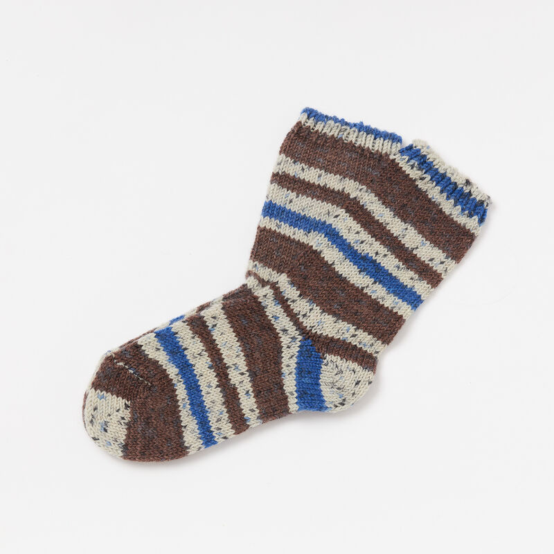 Fair Isle Ladies Socks Brown Blue